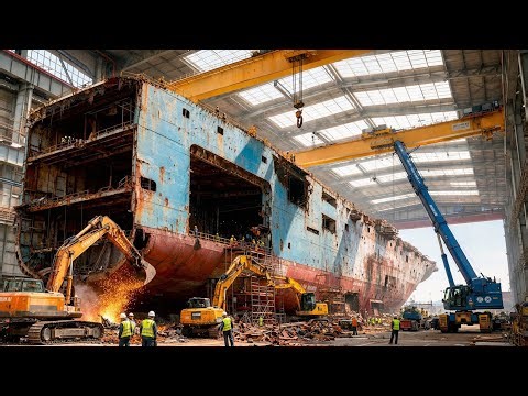 How $3000 Million Ships Are Recycled Into Steel Inside Giant Shipbreaking Yards