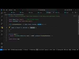 Build a React.js Countdown Timer Clock Animation in JSX Using count-down-react Library