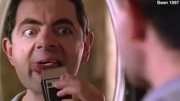 Rowan Atkinson starring as Mr Bean in TV series and two movies