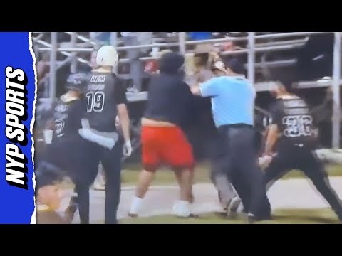 Massive brawl BREAKS OUT at Massachusetts baseball game