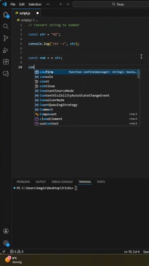 Convert string to number