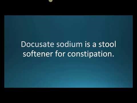 How to pronounce docusate sodium (Colace) (Memorizing Pharmacology Flashcard)
