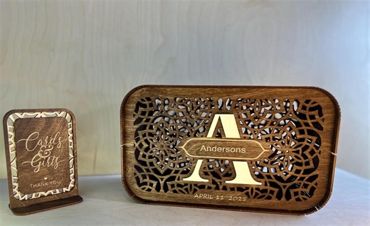 Personalized Rustic Wedding Card Box, Custom Wooden Wishes Box With Laser Engraved Last Name & Date, Wedding Gift, Reception Decor - Etsy