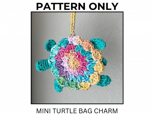 Mini Turtle Bag Crochet Pattern / Small Pouch / Bag Charm / Car Hanging - Etsy