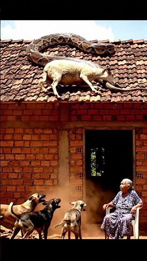 PYTHON attacking on SHEEP #giantanimal #movie #giantreptile #marvel #film