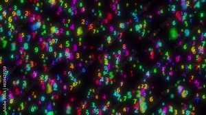 looped animation. generating numbers. the process of generation by neural networks