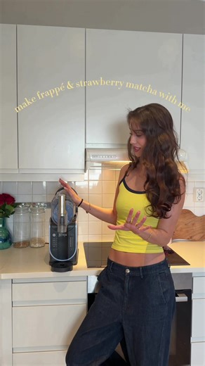 Strawberry Matcha Frappuccino Recipe with Ninja Slushi