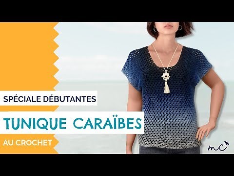 🌞 100% FUN CROCHET! CARIBBEAN TUNIC - ALL SIZES!!! 🌞 TUTORIAL FOR BEGINNERS @MamieCrochet