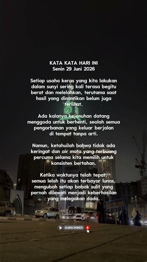 Kata Kata Hari ini Senin 29 Juni 2026 - Motivasi pagi