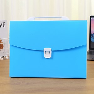 [Hot Item] 13 Pockets Expanding File Folder, Expanding Wallet with Ergonomic Portable Handle/ A4 Letter Size Expandable Wallet/Accordion File Folder-Blue