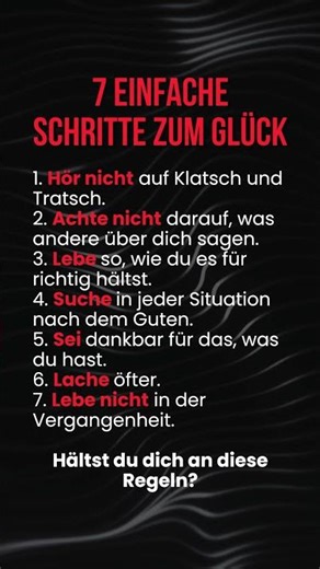 ✨ 7 Schritte zum wahren Glück #zitate #motivation #tiefsinnigezitate