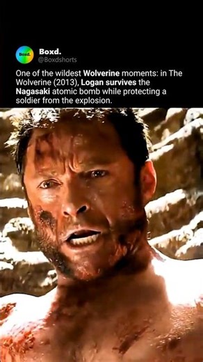 The Moment Wolverine Survived an Atomic Bomb #shorts #moviescenes