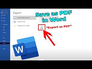 How to Export a Word Document to PDF in Microsoft Word