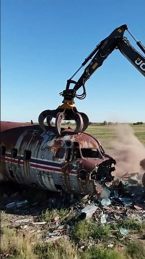 #AircraftDemolition | Precision Destruction of a Forgotten Airplane #EngineeringPower