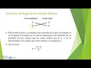 V13 EJEMPLO DE REGLA DE TRES SIMPLE DIRECTA