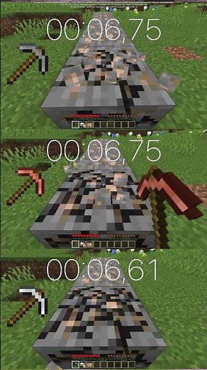 #minecraftshorts Stone vs Iron vs Copper Pickaxe – Which is Fastest in Minecraft 1.21?