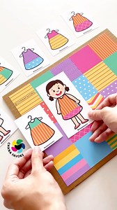 620K views · 6.5K reactions |  "Patterned Paper Dolls"!  Let your little ones embark on a colorful fashion journey while enhancing their color and pattern recognition skills. 淋 Perfect for sparking creativity and fostering cognitive development. ✨ Get ready for endless fun-filled dress-up sessions! #Chanafavors #KidsActivities #PreschoolActivities #LearningThroughPlay #preschoolathome #playandlearn #learningisfun #kidslearning #earlylearning | Chanafavors | Facebook