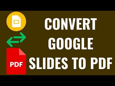 How to Convert Google Slides to PDF