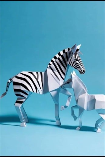 Mother & Child Love Shown Through Paper Art | Handmade Paper Zebra & Child Walking Together 🦓#viral