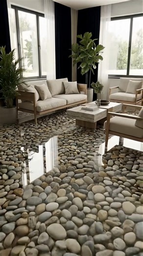 Sea Stones floor Epoxy transmission by Design Evolution #epoxy #floortransformation #relax