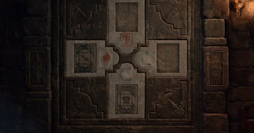 Resident Evil 4 Wall with Four Slots puzzle solution in Bindery, Lithographic Stone locations