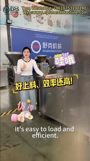 Horizontal Hydraulic Sausage Stuffer | High-Efficiency Sausage Filling Machine #foodmachinery