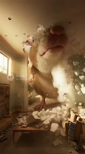 Giant Hyper-Realistic Mouse DESTROYS House 🐁💥 | Ultra Cinematic Chaos Scene”