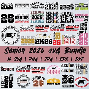Senior 2026 SVG Bundle, Class of 2026 SVG, Graduation 2026 SVG, Senior Mom Svg, Senior 2026 Shirt, Senior Coquette Bow, School for Cricut - Etsy