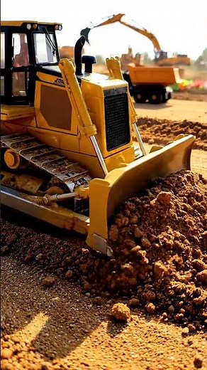 Epic Earthmoving: Bulldozer Pushes Dirt Like a Pro! 🏗️ Construction Site Power