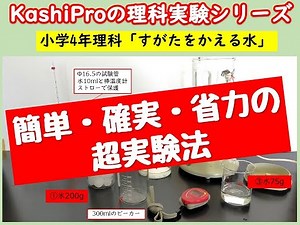 KashiProの理科実験シリーズ 小学4年理科「姿をかえる水」寒剤の作り方2