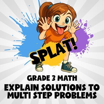 Explain Solutions to Multi Step Problems SPLAT! Math Game - No Prep Grade 3