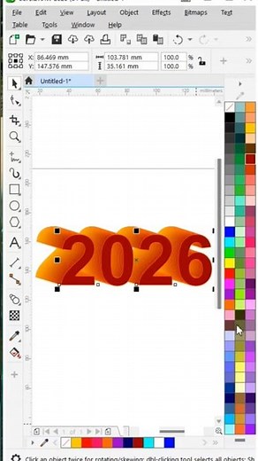 3D Effect in CorelDraw | Use of Blend Tool#coreldrawtutorial #3deffect#tipsandtricks #coreldrawtips