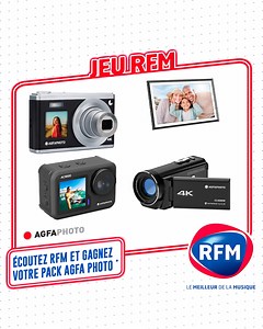 🎁 Jouez à la #BattleRFM et tentez de gagner votre Pack #AgfaPhoto avec un appareil photo compact numérique, une actioncam, un cadre photo connecté, un camescope !! 😍 📌 Inscrivez-vous dès maintenant en envoyant le code 1620 par sms au 7 39 16 (3x75cts coût sms) et rendez-vous à 17h35 pour le tirage au sort ! | RFM