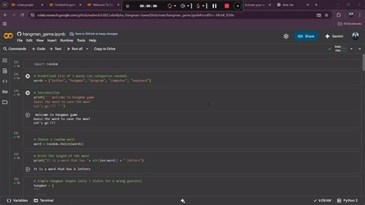 Built a Hangman Game in Python as a CodeAlpha Intern | EngWaleed Saifullah posted on the topic | LinkedIn