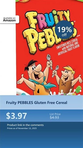 Fruity PEBBLES Gluten Free Cereal
