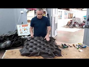 (Upholstery) How To Deep Button Part 2 with Craig Hughes from TV series Salvage Hunters