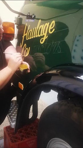 Traditional Sign Writing on the old TK couple years back. #signsandco #fyp #traditionalsignwriting #oldskool