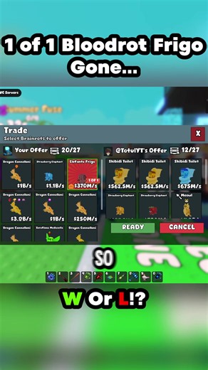 I Traded My 1 of 1 Bloodrot Elephanto Frigo... #fyp #roblox #sab #stealabrainot #worl