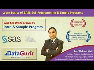 BASE SAS Introduction & Sample Programs | Lecture #1 | BASE SAS TRAINING