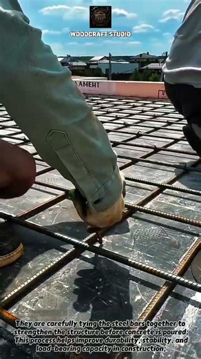 How Rebar Tying Strengthens Concrete Floors #Construction #Engineering #DIY