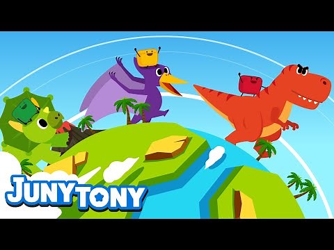 🌈Marshmallows and the Dinosaur Friends🦕 | ❤️💛💚💙💜 Five Marshmallows | Color Songs | JunyTony