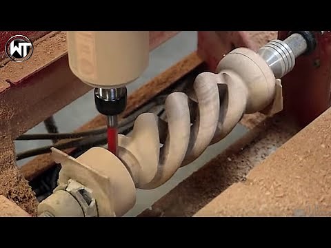 CNC Wood lathe with engraving spindle & Wood turning Projects | Best Wood workers Compilation