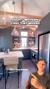 192K views · 3.8K reactions | Would you live in this 400-sqft 3-bed #tinyhouse ? Inside this 38' x 10.5' tiny home there is a spacious living room with a large couch, a large kitchen with apartment-size appliances, a bedroom on the main floor, 2 lofted bedrooms, & a full bathrom with a tub & a beautiful tiled shower! One of the most liveable floor plans I've seen in a while! By TruForm Tiny #housetour #hometour #tinyhome #retirementhome | Dream Big Live Tiny Co. | Facebook