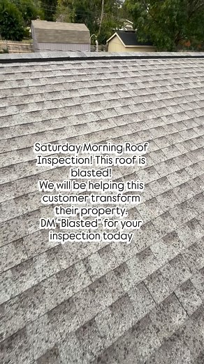 🏚️ Severe Hail Damage = Full Roof Replacement ⚒️ What you’re seeing here is granule loss and shingle bruising caused by recent hail storms in the area. The impact points are deep enough to break the matting — meaning this roof has lost its waterproof protection. When hail hits like this, it shortens the lifespan of your roof and can lead to leaks, attic damage, and interior issues if not addressed quickly. We’ll be working with the homeowner’s insurance to get this roof fully replaced and resto
