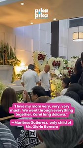 606K views · 8.5K reactions | "I love my mom very, very, very much. We went through everything together. Kami lang dalawa." ​—Maritess Gutierrez, only child of Ms. Gloria Romero #GloriaRomero #QueenOfPhilippineCinema #MaritessGutierrez #ChrisGutierrez #RestInPeace #RIP #Eulogies #PikapikaPH | Pikapika | Facebook