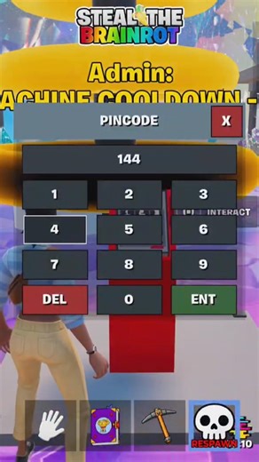 FIRTS CODE SKIP MACHINE CODE STEAL THE BRAINROT #fortnite