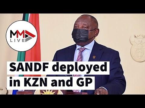 Ramaphosa addresses violent looting in SA and calls for calm