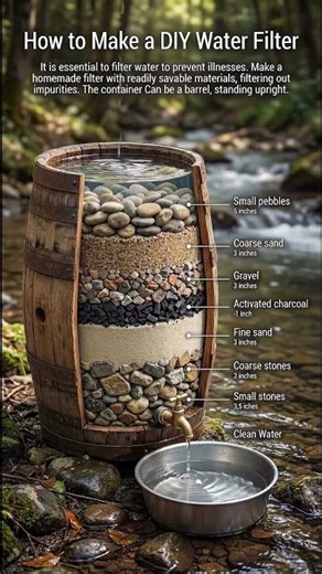 How to Make a DIY Water Filter #lifehacks #diy