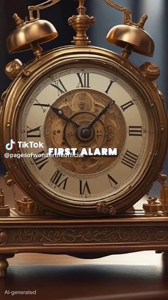 The first alarm clock invented. #alarmclock #history #facts #fyp