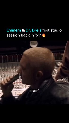 HipHopOfThe90s | Hip-Hop & Rap Music on Instagram: "The very first studio session between Eminem and Dr. Dre in 1999 ended up changing hip-hop forever. 🔥 After Jimmy Iovine played Dre a demo tape of a young rapper from Detroit, Dre said he wanted to work with him immediately. Within hours of meeting, the two were in the studio, and the very first beat Dre played became “My Name Is.” Eminem wrote most of the lyrics on the spot, and the track was recorded that same day. Released as the lead singl